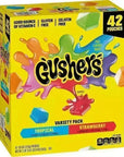 Fruit Gushers Fruit Flavored Strawberry & Tropical Variety Pack: 42-Piece Box