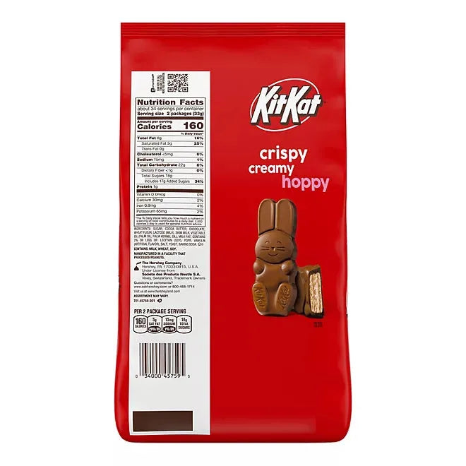 KitKat Kit Kat Easter Bunnies: 65-Piece Bag – Candy Warehouse