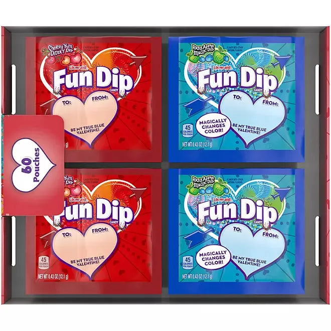 Fun Dip Valentine Candy and Card Kits: 60-Piece Box – Candy Warehouse