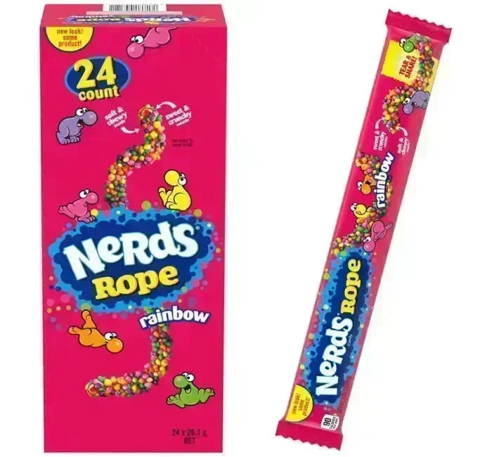 Rainbow Nerds Rope Candy Packs: 24-Piece Box – Candy Warehouse