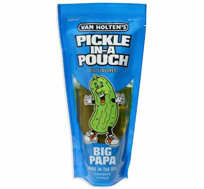 Van Holten's Big Papa Pickle in A Pouch: 12-Piece Box – Candy