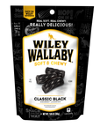 Wiley Wallaby Licorice Bites - Classic Black Peg Bags: 12-Piece Case