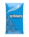 Hershey's Kisses Dark Blue Foiled Milk Chocolate Candy: 11LB Case