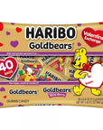 Haribo Valentine Gold-Bears Gummy Bears Candy Fun Packs - Wild Berry: 40-Piece Bag