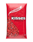 Hershey's Kisses Red Foiled Milk Chocolate Candy: 11LB Case