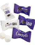 Graduation Themed Purple Wrapped Butter Mint Creams: 108-Piece Bag