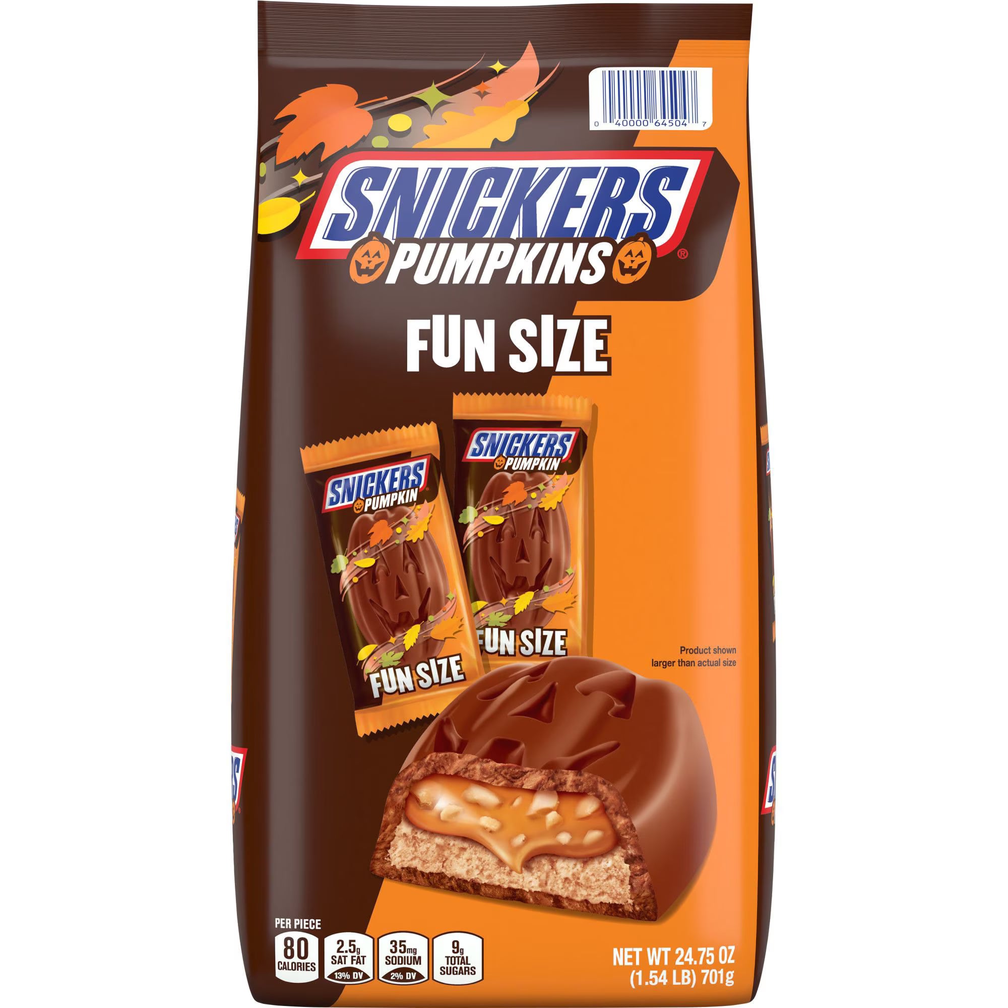 Snickers Halloween Pumpkin Candy Bars: 43-Piece Bag – Candy Warehouse