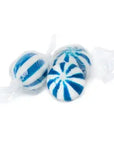 Jumbo Blueberry Blue Striped Candy Balls: 120-Piece Bag
