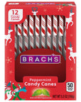 Brach's Red and White Peppermint Candy Canes: 12-Piece Box