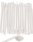 White Candy Powder Filled Plastic Mini Straws - Tutti Frutti: 240-Piece Bag