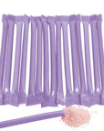 Purple Candy Powder Filled Plastic Mini Straws - Grape: 240-Piece Bag
