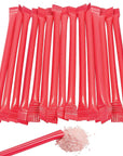 Red Candy Powder Filled Plastic Mini Straws - Cherry: 240-Piece Bag