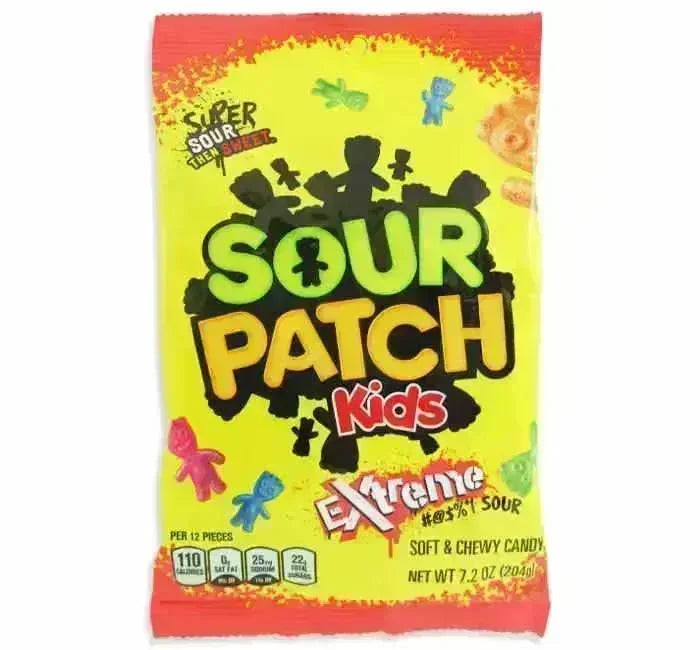 Sour Patch Kids Extreme Sours Peg Bags: 12-Piece Case – Candy