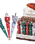 Christmas Solid Milk Chocolate Umbrellas: 30-Piece Display