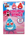 Oh Poop! Valentine's Lollipop Rings: 20-Piece Box