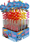 Hot Wheels Crazy Lollipop Straws: 30CT Display