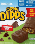 Quaker Chewy Dipps Chocolate Chip Granola Bars: 34-Piece Box