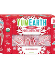 YumEarth Organic Christmas Peppermint Mini Candy Canes: 30-Piece Box