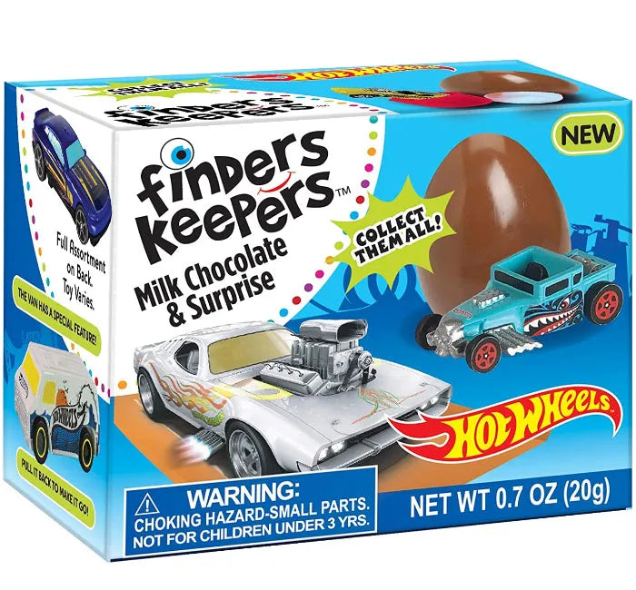 Finders Keepers Hot Wheels Milk Chocolate Egg: 6-Piece Box – Candy