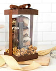 Plastic Gift Boxes Brown 8X 4X 4" 6 Pack Bakery Boxes With Base Lid & Ribbon