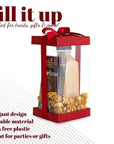 Plastic Gift Boxes Maroon 8X4X4" 6 Pack Bakery Boxes With Base Lid & Ribbon