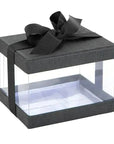 Plastic Gift Boxes Elegant Party Favor Black 5X4X3.5