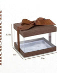 Plastic Gift Boxes Brown 5X4X3.5" 6 Pack Bakery Boxes With Base Lid & Ribbon