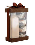 Clear Brown 7X5X3" Gift Boxes 6 Pack Bakery Boxes With Base Lid & Ribbon