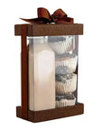 Clear Brown 7X5X3" Gift Boxes 6 Pack Bakery Boxes With Base Lid & Ribbon