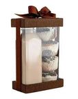 Clear Brown 7.5X5X2.5 Gift Boxes 6 Pack Bakery Boxes With Base Lid & Ribbon