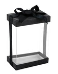 Clear Black 7X5X3" Gift Boxes 6 Pack Bakery Boxes With Base Lid & Ribbon