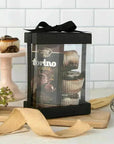 Clear Black 7X5X3" Gift Boxes 6 Pack Bakery Boxes With Base Lid & Ribbon