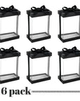 Clear Black 7X5X3" Gift Boxes 6 Pack Bakery Boxes With Base Lid & Ribbon