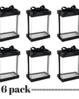 Clear Black 7X5X3" Gift Boxes 6 Pack Bakery Boxes With Base Lid & Ribbon