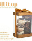 Clear Gold 7X5X3" Gift Boxes 6 Pack Bakery Boxes With Base Lid & Ribbon