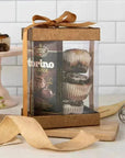 Clear Gold 7X5X3" Gift Boxes 6 Pack Bakery Boxes With Base Lid & Ribbon