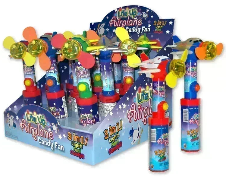 Lite-Up Airplane Fan Pops: 12-Piece Case – Candy Warehouse