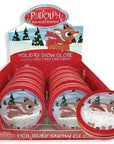 Rudolph Snow Globe Holiday Tin Candy: 12-Piece Display