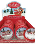 Rudolph Snow Globe Holiday Tin Candy: 12-Piece Display