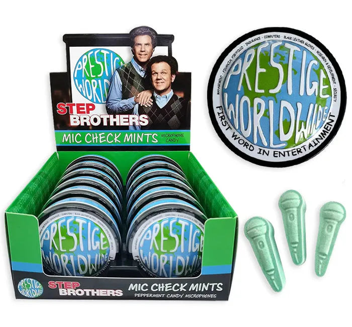 Step Brothers Prestige Mic Check Candy Tins: 12-Piece Display