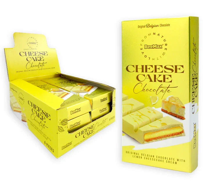 BeeMax Belgian Chocolate Bar - Lemon Cheese Cake: 6-Piece Display