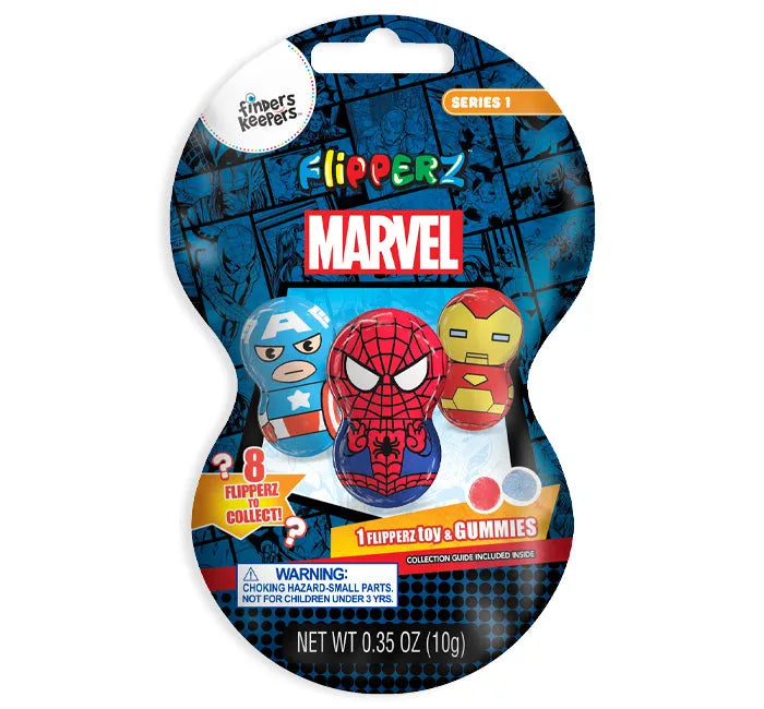 Finders Keepers Marvel Flipperz with Gummy Candy: 24-Piece Box