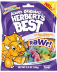 Herbert's Best Rawr Sour Gummy Dinosaurs: 12-Piece Case