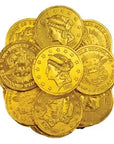 Madelaine Gold Foiled Milk Chocolate Coins - Large: 10LB Case