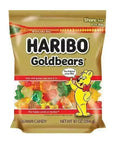 Haribo Gold-Bears Gummy Bears Candy Stand Up Peg Bags: 8-Piece Case