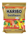 Haribo Gold-Bears Gummy Bears Candy Stand Up Peg Bags: 8-Piece Case
