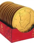 Fort Knox Gold Foiled Milk Chocolate 5-Inch Medallions: 12-Piece Box