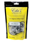 Eda's Sugar Free Hard Candy Drops - Black Licorice Peg Bags: 12-Piece Case