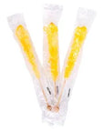 Rock Candy Crystal Sticks - Yellow - Wrapped: 100-Piece Case
