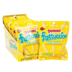 Lemon Gummy Fettuccine: 10 Piece Box – Candy Warehouse